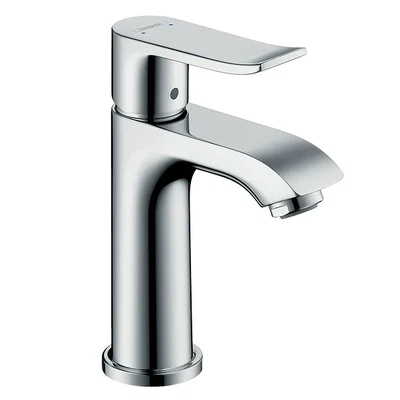 Hansgrohe Rebris S 110 CoolStart Basin Mixer Tap With Metal Pop-Up Waste - Chrome