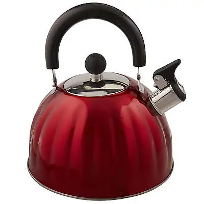 Twining 2.1 Quart Stovetop Pumpkin Shaped Whistling Tea Kettle In Red • $15.97