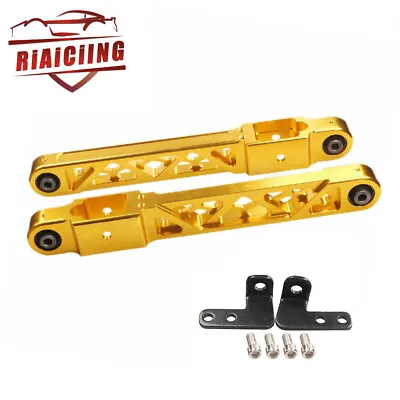 Rear Lower Suspension Control Arms Gold Fit For Mitsubishi Lancer EVO 1 2 3 4G63 • $73.99