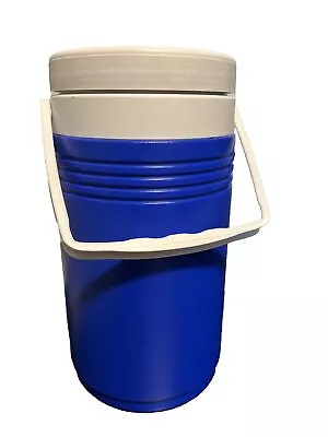 Vintage Coleman 1/2 Gallon Water Jug Blue & White W/Spout Handle • $15