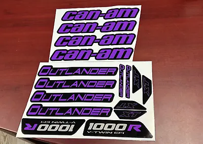 New Can-am Canam Outlander 1000r Decal Set Purple Pearl Finish Stickers • $42