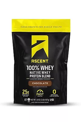 Ascent Native Fuel 100% Whey Protein Powder - Chocolate 2 LB • $38