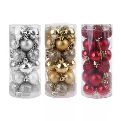 24pcs 3cm Christmas Tree Decor Ball Baubles Ornaments Party Decorations • $9.54