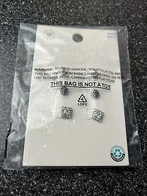 M&S 3 Pairs Of THE PLATINUM PLATED STUD EARINGS NEW RRP £10 X • £7.99