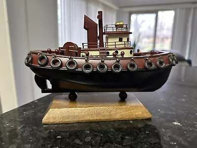 Vintage Encore Creations Wooden Model Tug Boat • $25