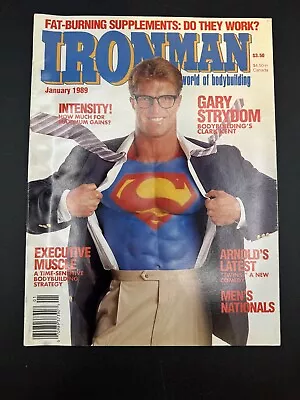 VTG IRON MAN Muscle Magazine January 1989 Gary Strydom Body Building’s Clark K • $21.99
