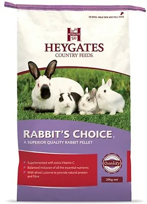 Heygates Rabbits Choice - Premium Pelleted Feed For Rabbits & Guinea Pigs • £9.35