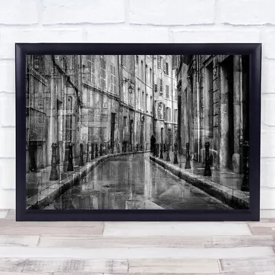 £57.99 • Buy Creative Edit Reflective Street Black And White Building Wall Art Print