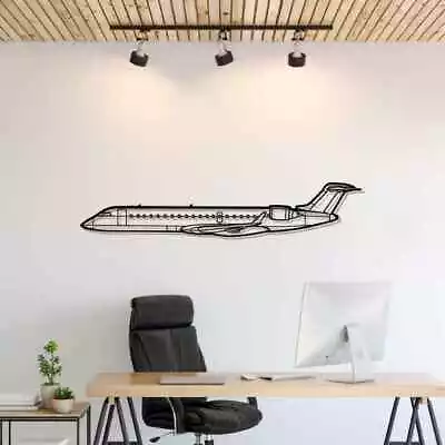 Wall Art Home Decor 3D Acrylic Metal Plane Aircraft USA Silhouette CRJ550 • $197.99