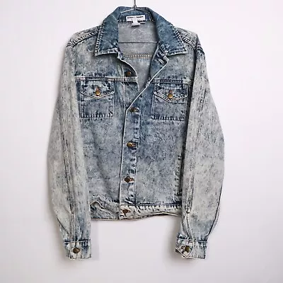 American Apparel Jeans USA Denim Trucker Jacket - Acid Wash Blue - Men's Large  • $44.99