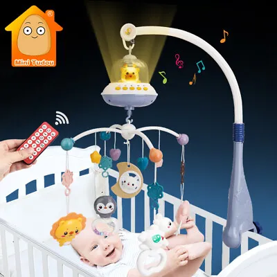 Deer Baby Crib Mobile Hanging Rattle Bed Bell Holder Arm Bracket Music Box Toy • $43.55