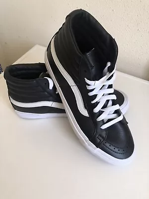 Vans Off The Wall Hi-Tops Black US Size 9 As New Skateboard Shoes • $45