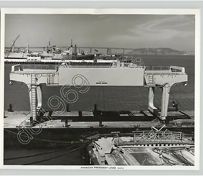 80 TON Gantry CRANE For SS PRESIDENT LINCOLN To Japan 1961 Press Photo • $40