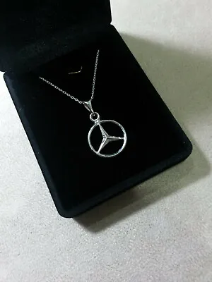 Mercedes Benz Necklace - Car Jewelry - 925 Silver Handmade_Mercedes Pendant • $57.76