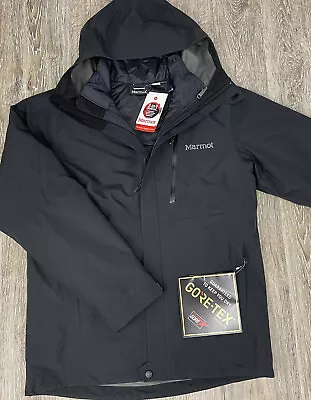 Marmot Men's Minimalist Component Black Hooded Packable 3 In 1 Jacket Size S NWT • $192.49