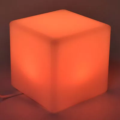 AU Night Light USB Rechargeable LED Cube Shape Night Lamp RGBW Remote Control Di • £22.15