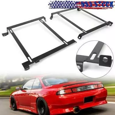 Low Mount Racing/Bucket Seat Tensile Steel Bracket Base Fit S13 S14 Nissan 240Sx • $69.63