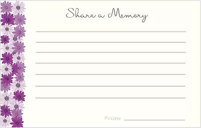 30 Share A Memory Cards For Celebration Of Life Funeral Sympathy Memorial Acknow • $16.25
