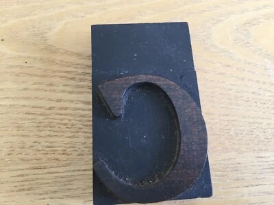 £0.99 • Buy Vintage Wooden Letterpress Printing Block