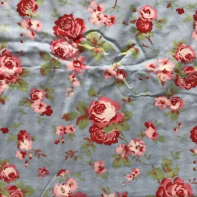 Cath Kidston Blue IKEA Rosali Rose Gingham King Size Duvet Cover 4 Pillowcases • £65