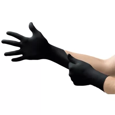 Medium Microflex MidKnight MK-296 Black Nitrile Gloves (100 Per Box) • $17.80