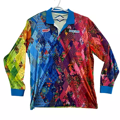 Sochi 2014 Olympics Shirt Adult Size 4X Colorful Long Sleeve Polo Bosco Sport • $59.99