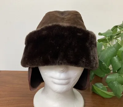 VINTAGE NORTH KING Hat Large Dyed Lam Mouton Fur Made In USA JJ Seifter & Sons • $39.98