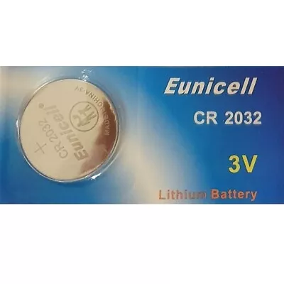 1 Pcs EUNICELL CR 2032 3V Lithium Battery Button Cell Car Tv Remote Controller • $3.49