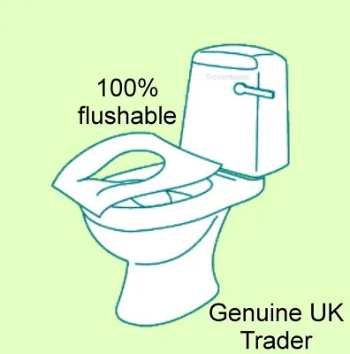 £3.49 • Buy 8x Purse Pocket Size - Hygienic Toilet Seat Covers - 100% Flushable Disposable 