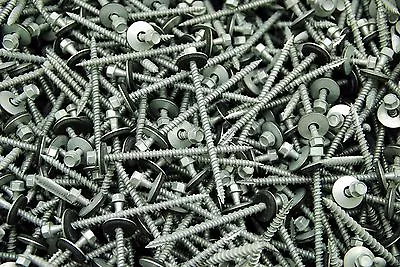 (150) Hex Head #10 X 3 Pole Barn Screw Rubber Washer Galvanized Roofing Siding • $33.99