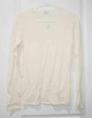 Wallace By Madewell V-neck Lightweight Sweater Ivory Medium NWT! • $19.99