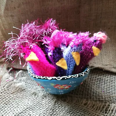 FUNKY CHICKS! Set Of 4 Hand-crafted Easter Creme Egg Cosies - Easter Fun! • £12