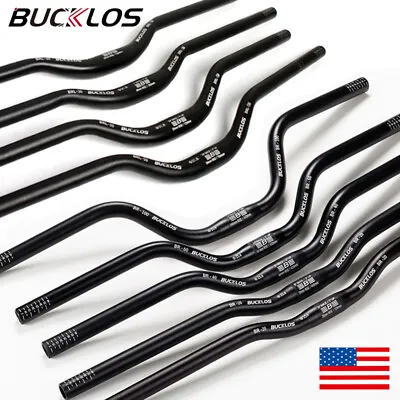 BUCKLOS Riser Handlebar Bike 25.4/31.8*620-780mm Aluminum Alloy Mountain BMX Bar • $35.49