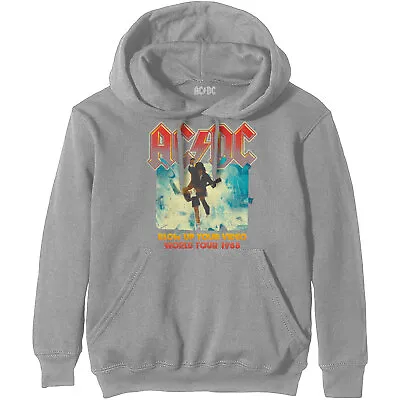 AC/DC Unisex Official Pullover Hoodie: Blow Up Your Video-  Grey Cotton • £26.99