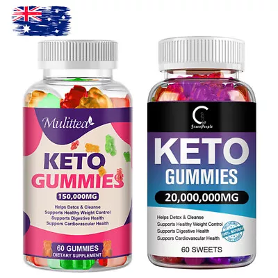 Keto Slimming Gummies 20000000mg Apple Cider Vinegar ACV Weight Loss 60 Gummy • $25.99