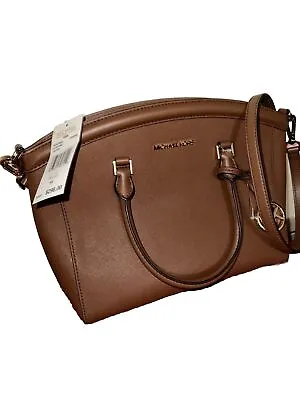 MICHAEL KORS Yara Luggage Leather Satchel 2 Handle  Crossbody  New With Tags • $94.99