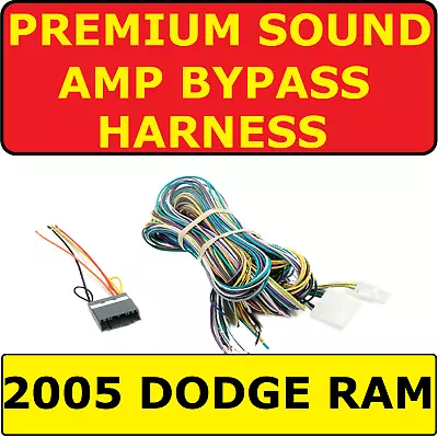 $59.99 • Buy 05 Dodge Ram Infinity Car Stereo Radio Premium Sound Adapter Amp Bypass Harness