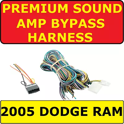 05 Dodge Ram Infinity Car Stereo Radio Premium Sound Adapter Amp Bypass Harness • $59.99