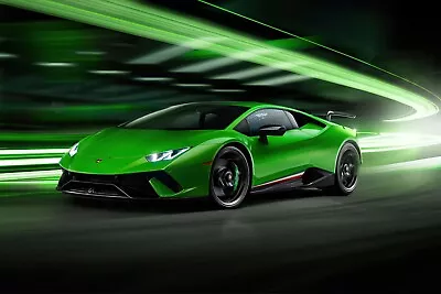 Lamborghini Green High Quality Poster Choose Your Size A4 A3 And A2 Poster Only • $33.73