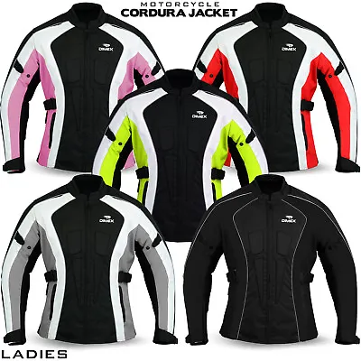 Ladies Women Motorcycle Waterproof Cordura Textile Jacket Motorbike Armours  • $50.51