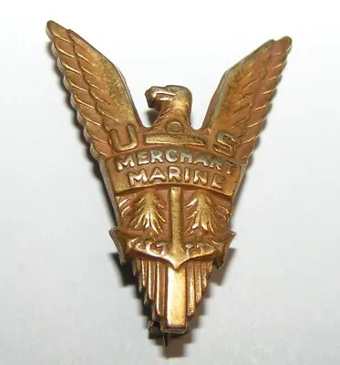 Vintage Original Sterling Silver United States Merchant Marine Lapel Pin • $39.95