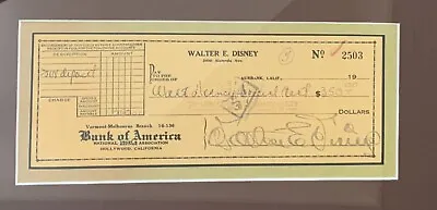 Walt Disney Signed 1949 Personal Check PSA/DNA RR Auction Authentic Autograph • $14000
