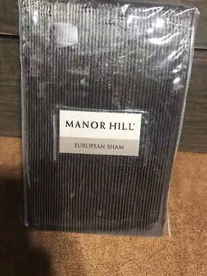 MANOR HILL Serenade European Sham Dark Brown. $49 Retail • $16