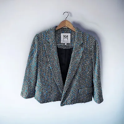 Milly Boucle Open Front Tweed Blazer 6 • $86
