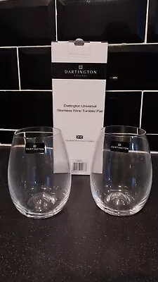 Brand New In Box Dartington Crystal Stemless Wine Tumblers X 2 • £9.99