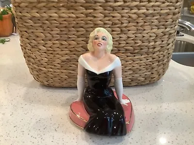 Vintage Marilyn Monroe Clay Art Heart Shaped Cookie Jar Top Only • $24.99
