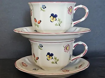 Set Of 2 Villeroy & Boch Petite Fleur Teacup & Saucer Set • $30