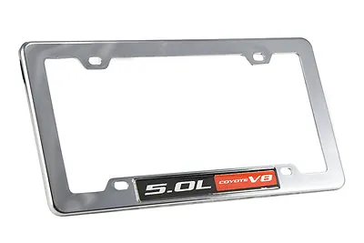 Ford F150 5.0 Truck Coyote Red Emblem Chrome License Plate Frame • $19.52