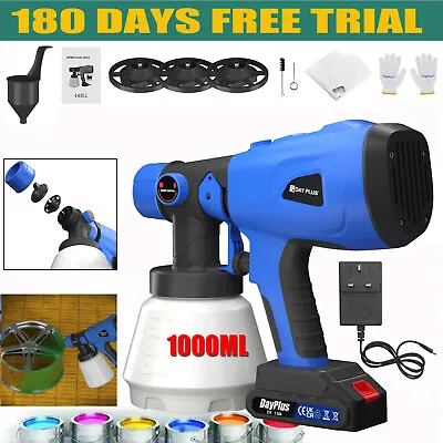 Paint-Sprayer-Spray Gun Airless Wagner Battery 1000W Home Wall Fence Car Tools • £34.60