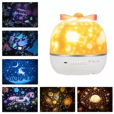 Star Light Projector Music Starry Sky Projector Lamp Rotating Baby Night Light • £12.89